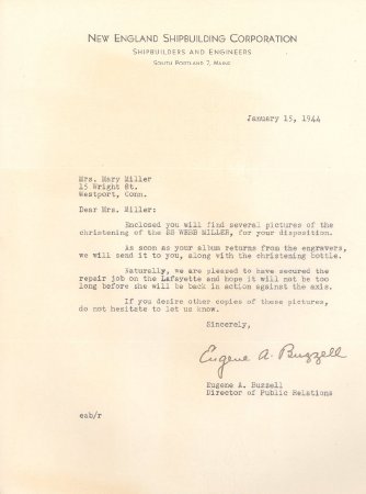 Letter to Marie Miller
