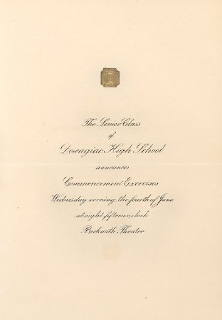 1924 DHS graduation invitation