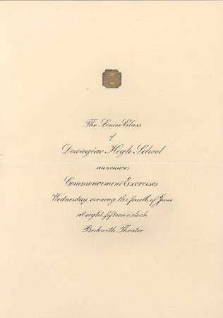 DHS grad announcement 1924