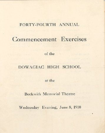 DHS graduation program 1910