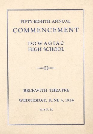 DHS graduation program 1924