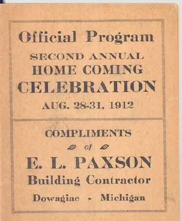 1912 Homecoming Program