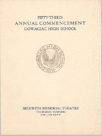 D.H.S. 1919 Graduation Program