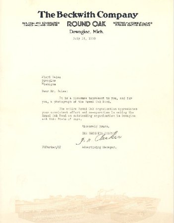 1930- Letter to Floyd Salee