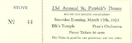1923 Ticket St. Patricks Dance