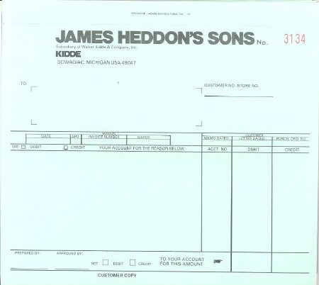 Invoice Forms, James Heddon