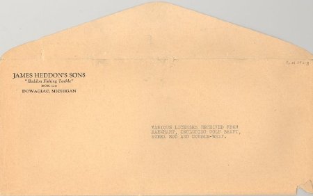 Heddon License Envelope