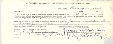 Heddon Postal Permit
